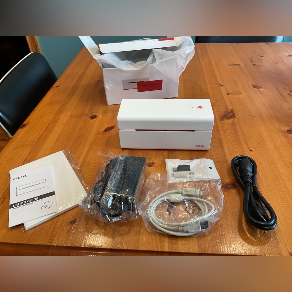 ORGSTA LABEL PRINTER THERMAL BARCODE NEW ALL INCLUSIVE READY TO USE NO INK - Picture 7 of 11